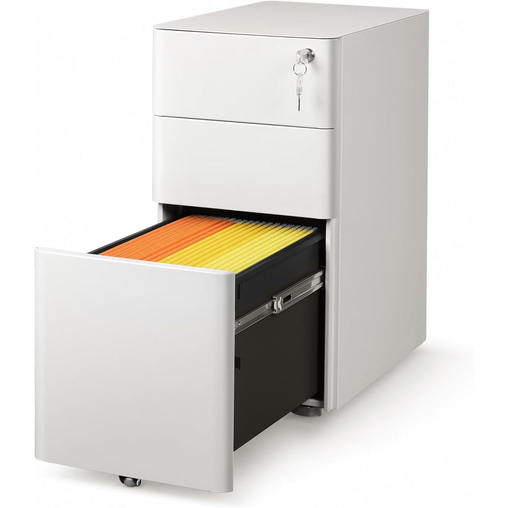 Office Furniture Filing Cabinets - 3 Der ile Cabinet on Wheels,