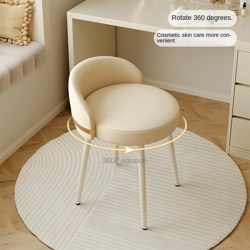 Office Furniture Luxury - Fashionable Creamy Band-Back Racing Makeup Chair