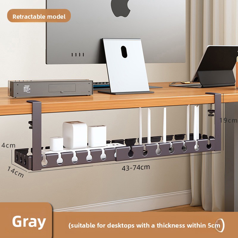 Retractable No Drill Clamp On  - огляд і ціна Cable Tray Under Desk