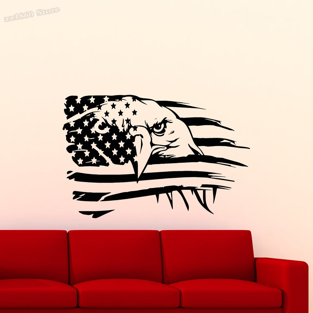 American Flag Wall Decal Eagle - огляд і ціна Office Furniture Usa