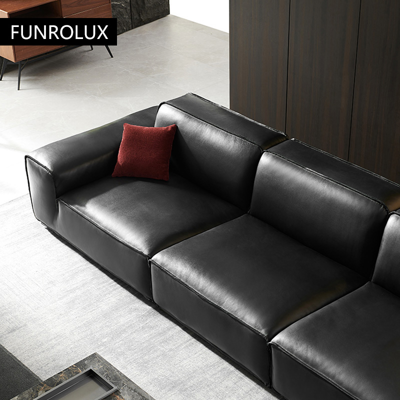 Big Black Cow Leather Sofa Off - огляд і ціна Office Furniture First