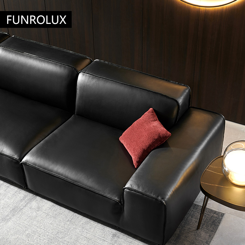 Big Black Cow Leather Sofa Off - огляд і ціна Office Furniture First