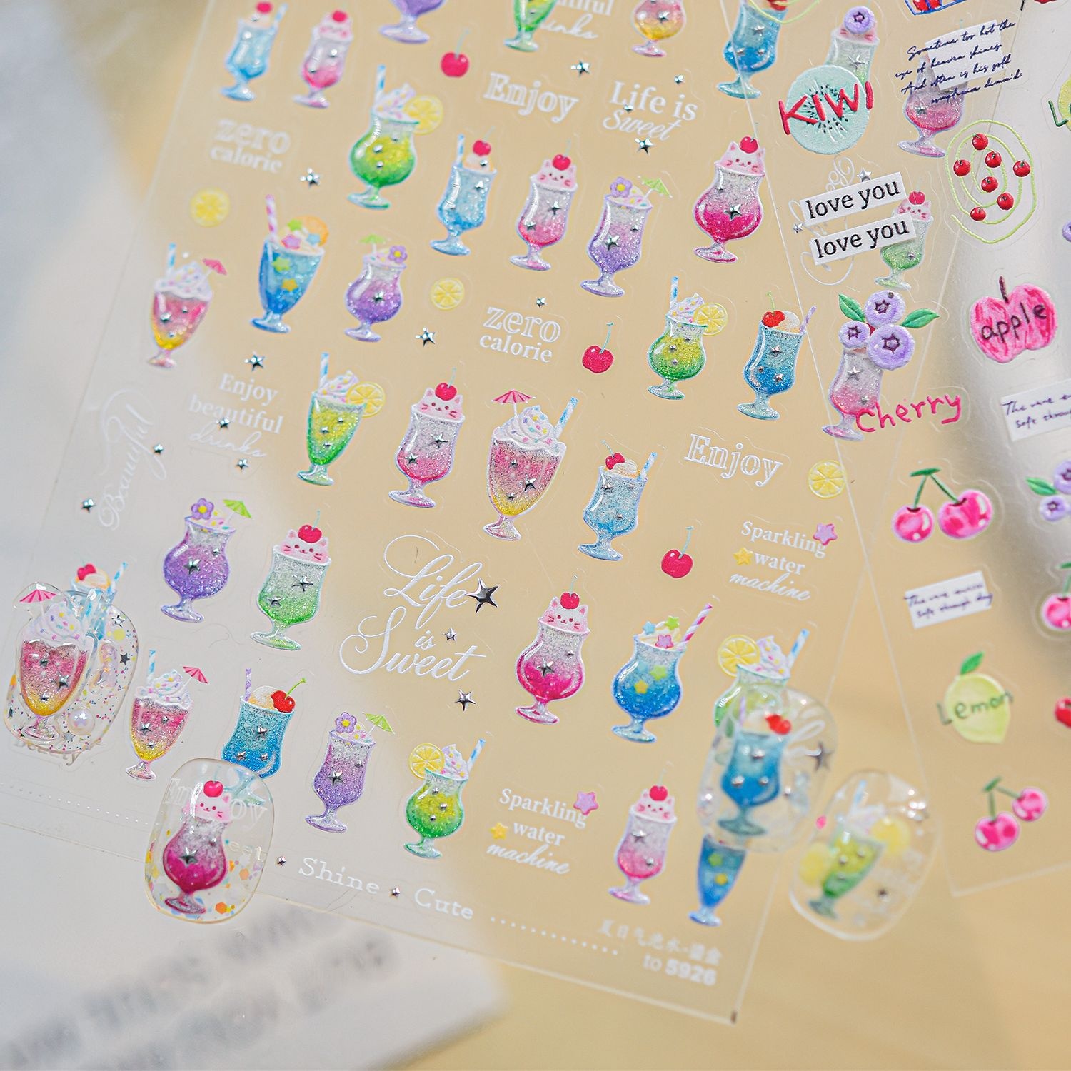 Lovely Juicy Fruits Nail Decal - огляд і ціна Paper Basket Mesh