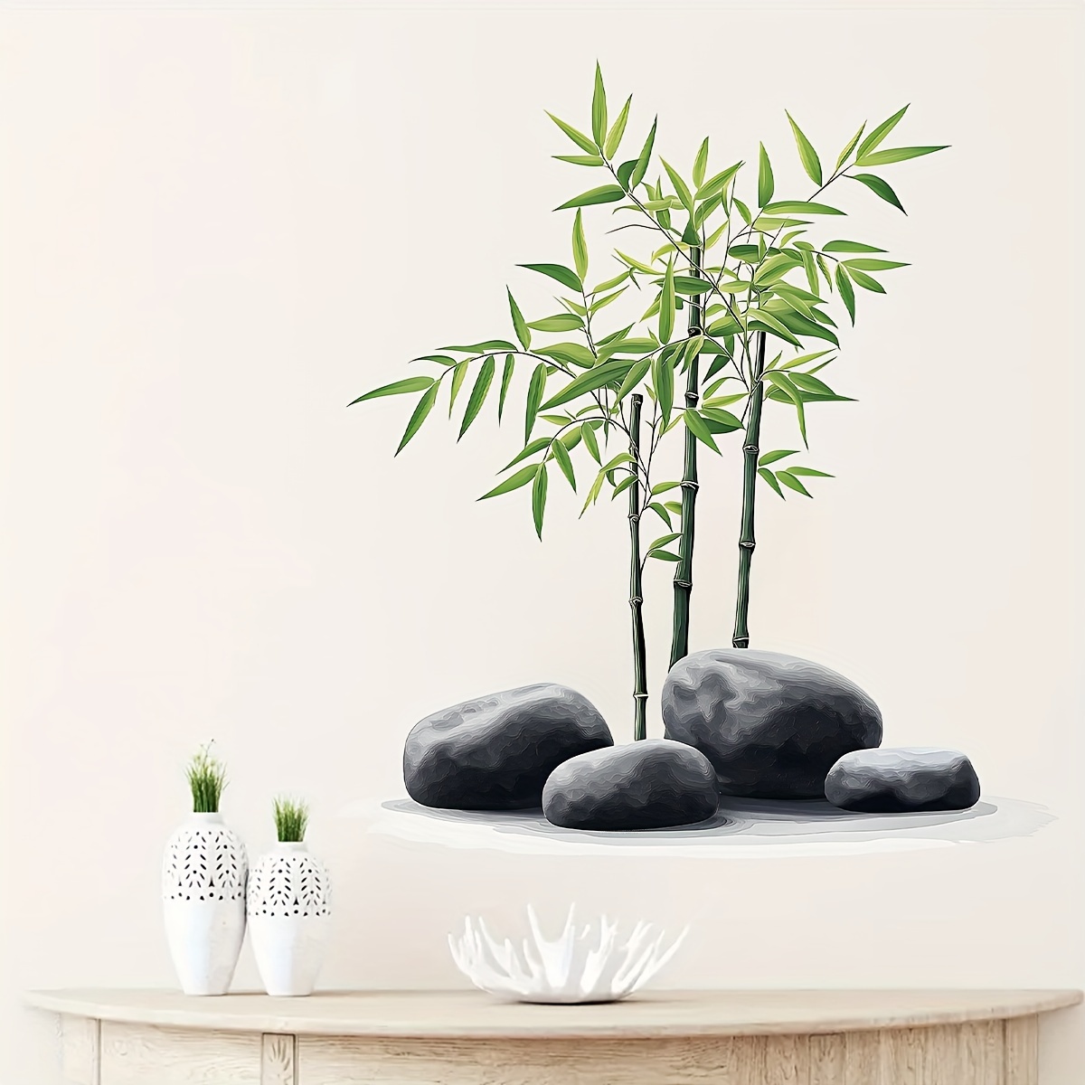 Green Bamboo Leaf Plants Wall  - огляд і ціна Office Furniture Usa