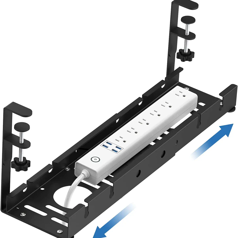 No Drilling Extendable Under D - огляд і ціна Cable Tray Under Desk