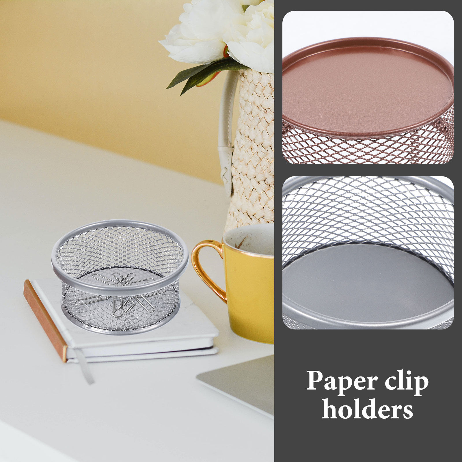 2Pcs Metal Paper Clip Holder M - огляд і ціна Paper Basket Mesh